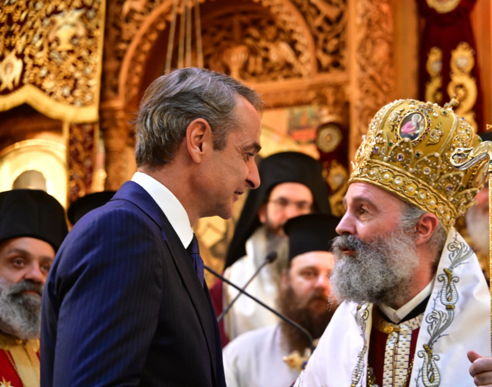 Στον Άγιο Δημήτριο ο Κυριάκος Μητσοτάκης - Τα συγχαρητήρια από τον αρχιεπίσκοπο Αυστραλίας για τη Μονή Σινά (photos και video)
