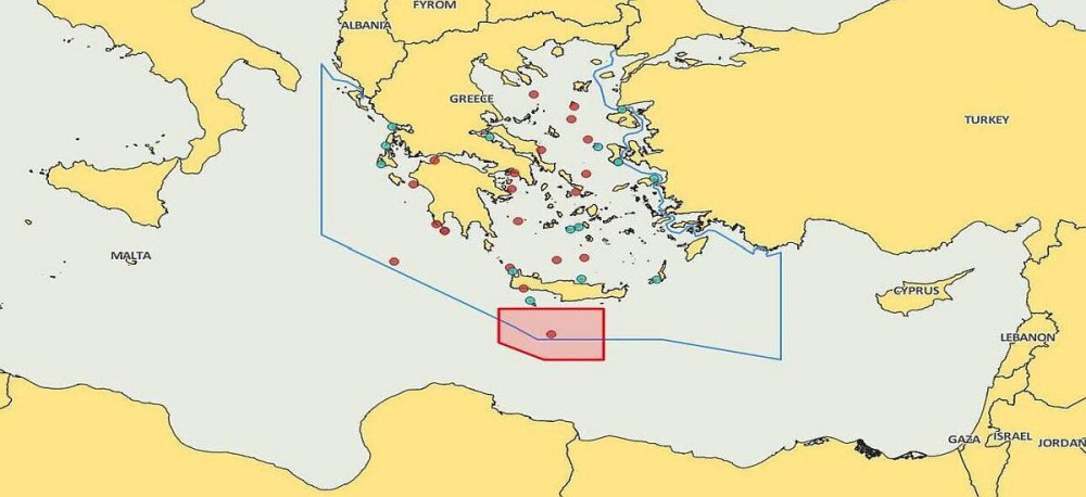 Η Ελλάδα με NAVTEX δεσμεύει περιοχή νότια της Κρήτης για έρευνες (photo)