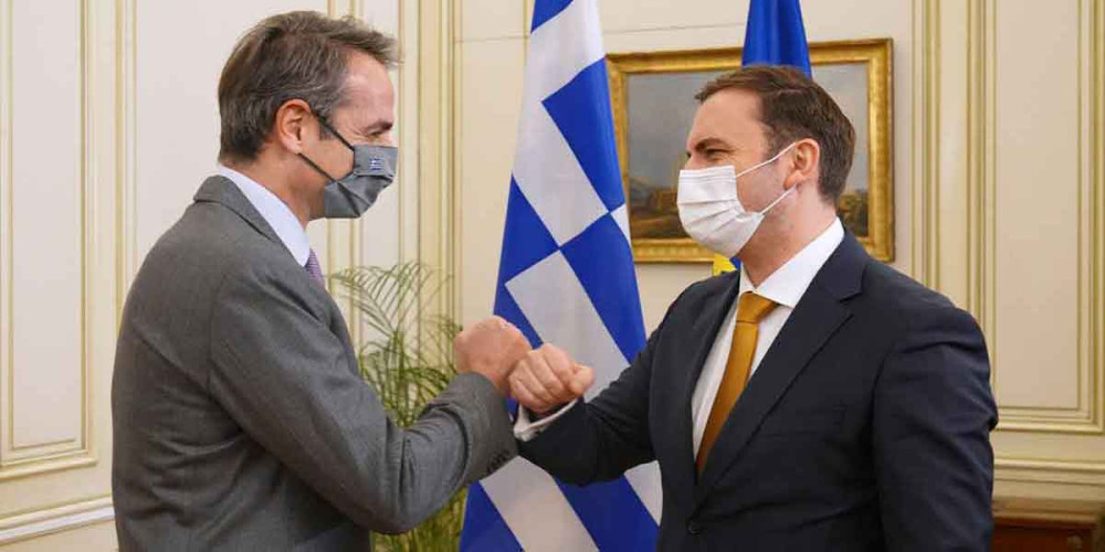 Συνάντηση Μητσοτάκη – Οσμάνι: Στο επίκεντρο η εφαρμογή της Συμφωνίας των Πρεσπών