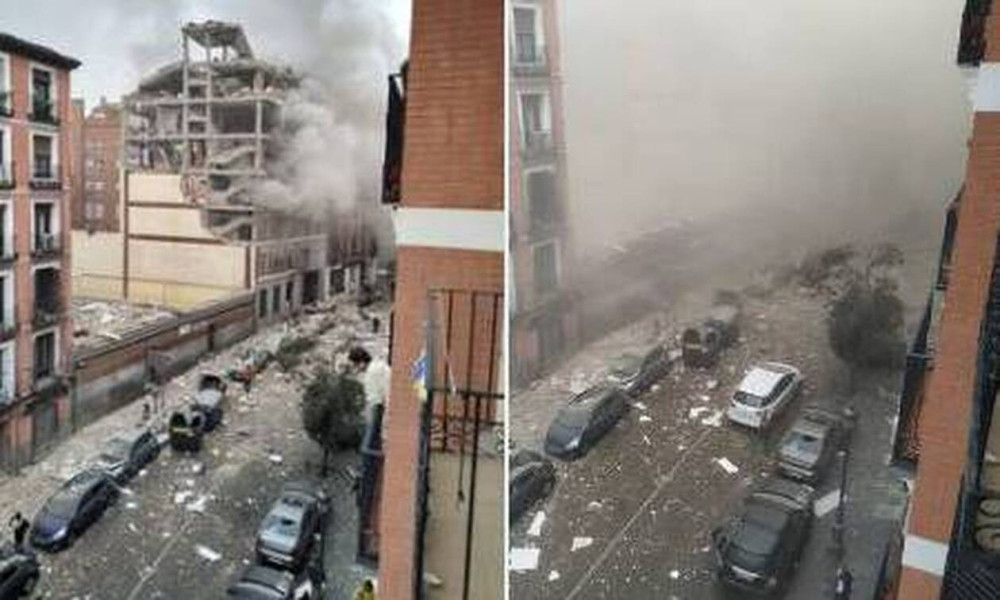 Έκρηξη στο κέντρο της Μαδρίτης – Κατέρρευσαν τρεις όροφοι πολυκατοικίας