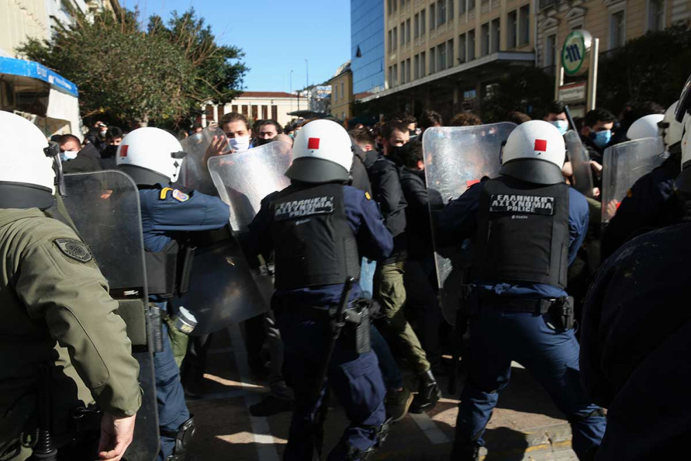 Ένταση στο φοιτητικό συλλαλητήριο στην Αθήνα