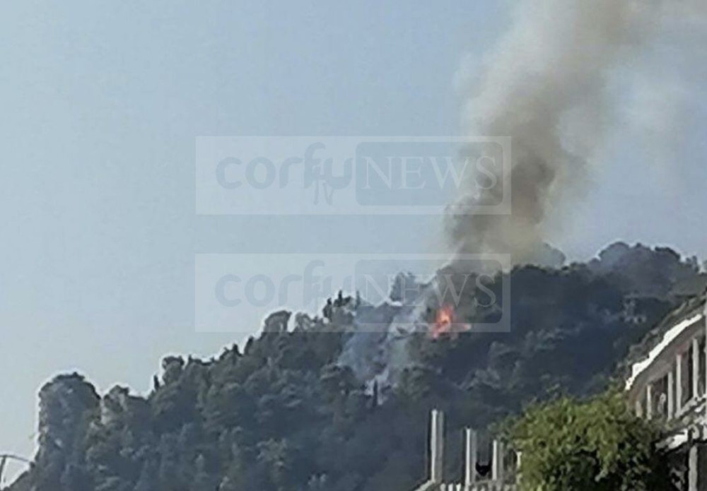 Υπό μερικό έλεγχο φωτιά στην Κέρκυρα (vid)