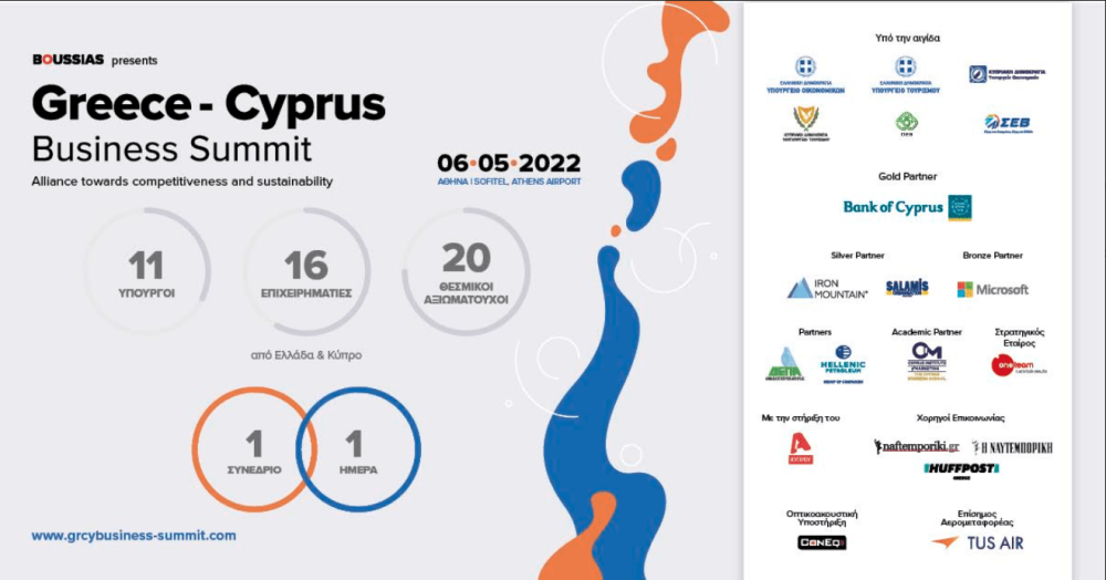 Ελλάδα και Κύπρος δίνουν τα χέρια στο 1st Greece – Cyprus Business Summit