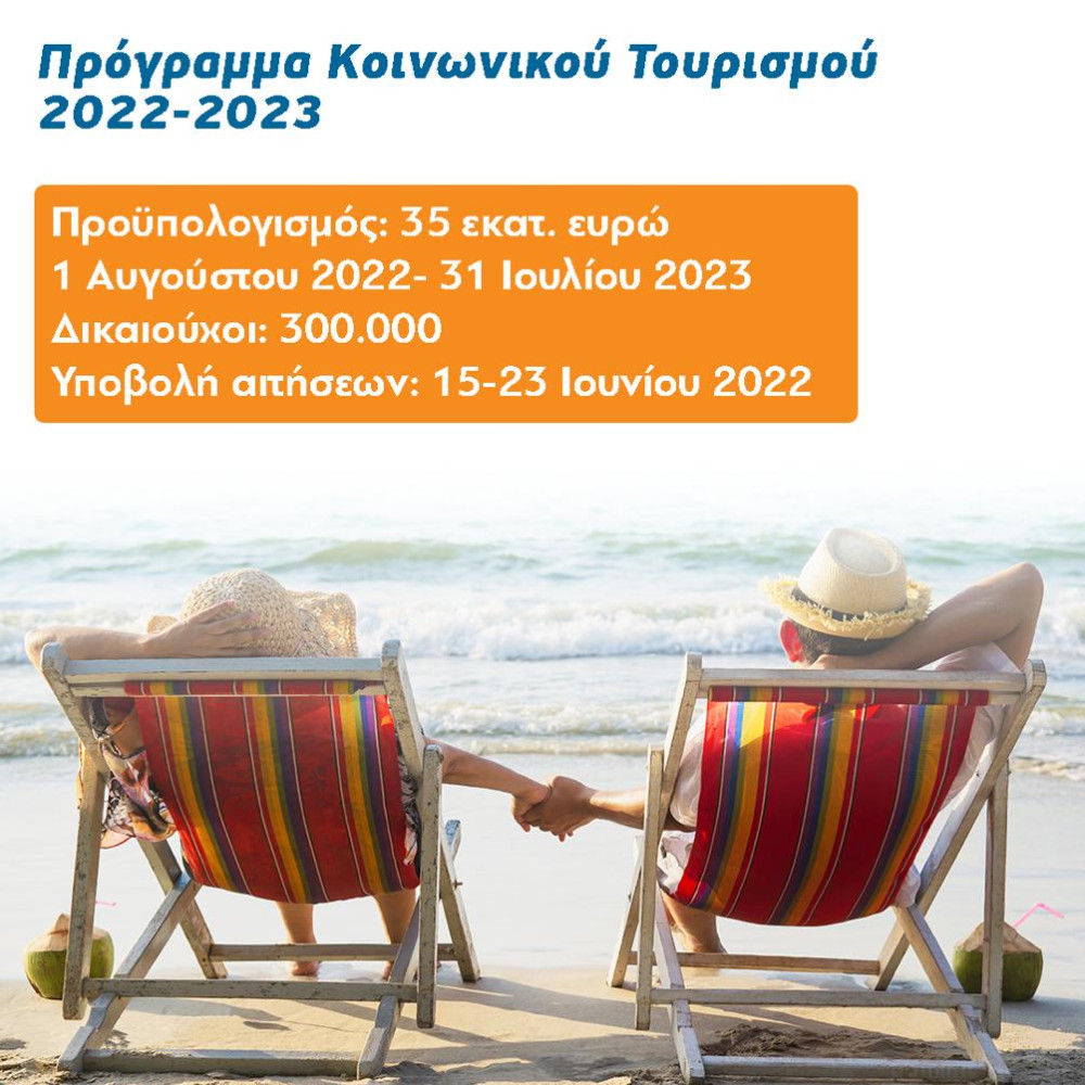 Στις 15 Ιουνίου ξεκινούν οι αιτήσεις για το πρόγραμμα Κοινωνικού Τουρισμού της ΔΥΠΑ