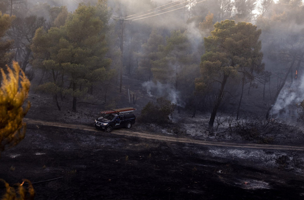 Φωτιά στη Ραφήνα – Αναγκαστική προσγείωση ελικοπτέρου  στη φωτιά στα Μέγαρα