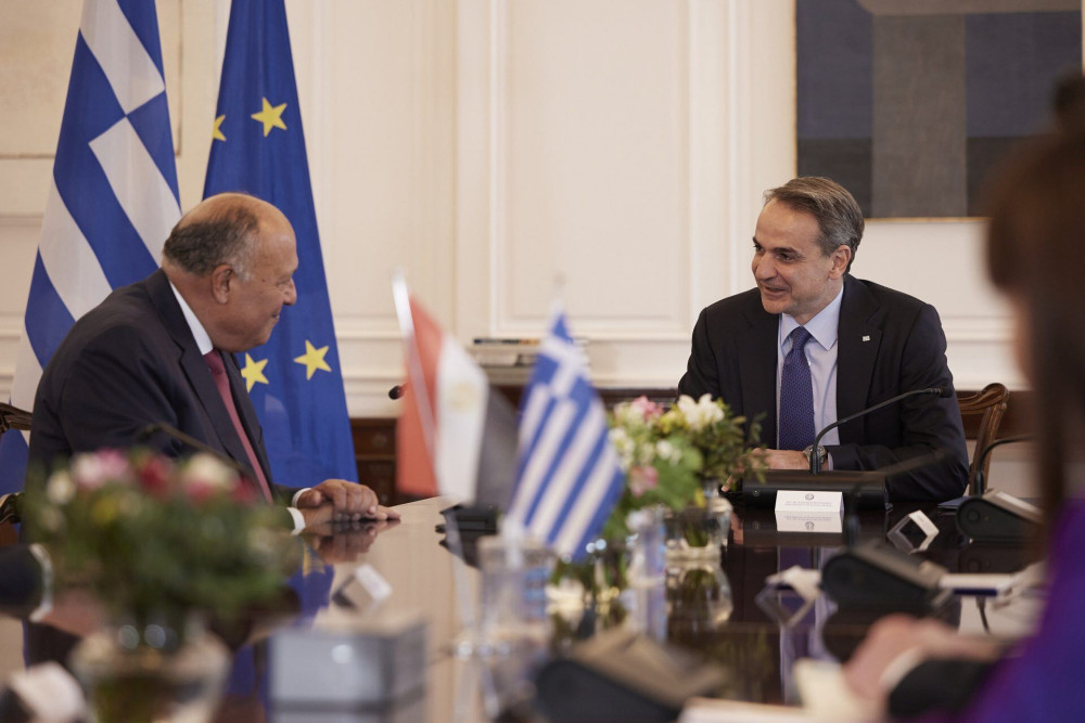 Συνάντηση Μητσοτάκη – Σούκρι: Στο επίκεντρο η ηλεκτρική διασύνδεση Ελλάδας – Αιγύπτου