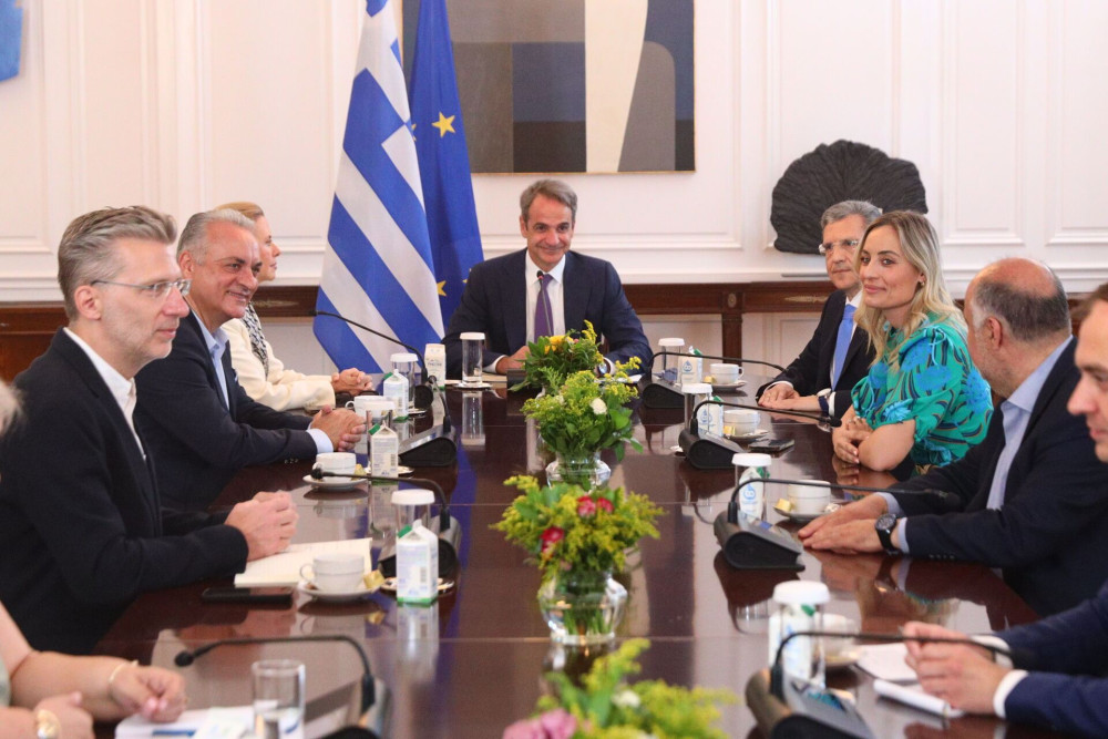 Συνάντηση Μητσοτάκη με τους νεοεκλεγέντες ευρωβουλευτές της Νέας Δημοκρατίας
