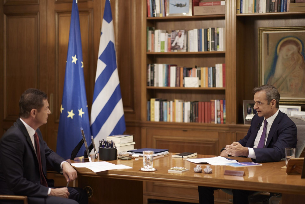Συνέντευξη στην τηλεόραση του Bloomberg θα παραχωρήσει την Τετάρτη ο Κυριάκος Μητσοτάκης