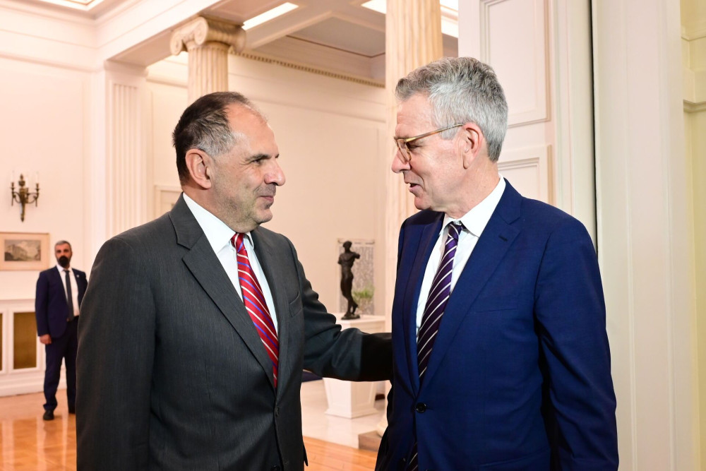 Συνάντηση Γιώργου Γεραπετρίτη - Τζέφρι Πάιατ