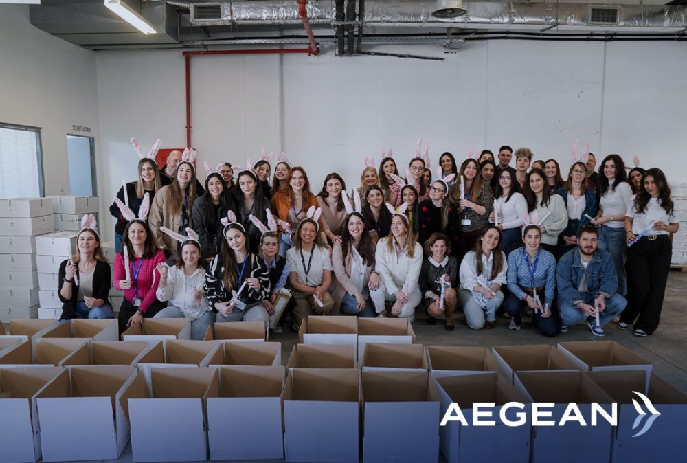 Εθελοντική ομάδα εργαζομένων της AEGEAN πραγματοποίησε μια ακόμη Πασχαλινή δράση προσφοράς και αλληλεγγύης