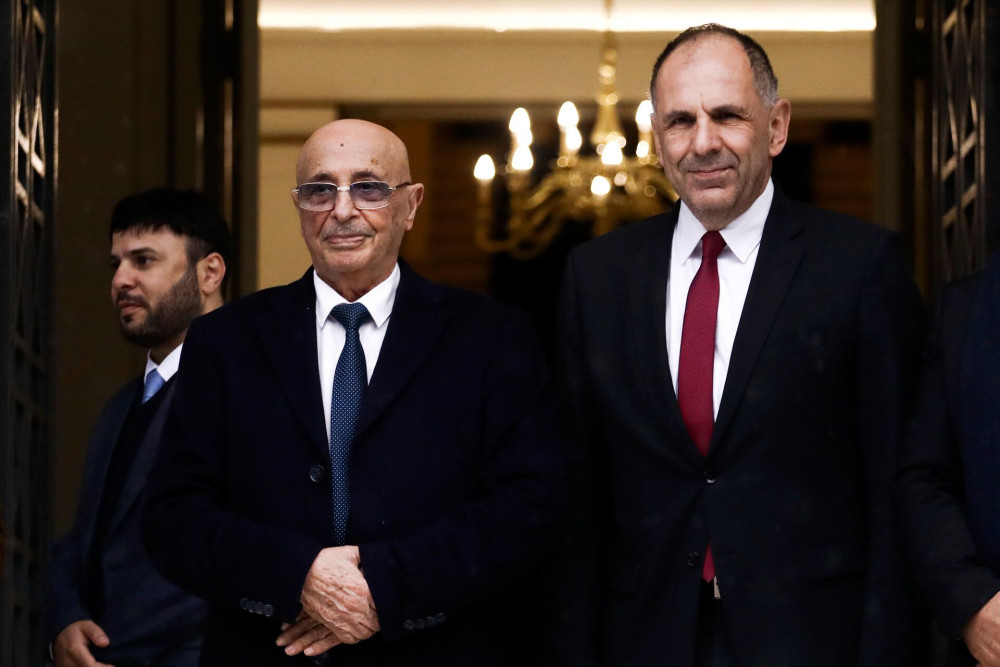 Ο Γιώργος Γεραπετρίτης υποδέχτηκε στο ΥΠΕΞ τον πρόεδρο της Βουλής των Αντιπροσώπων της Λιβύης