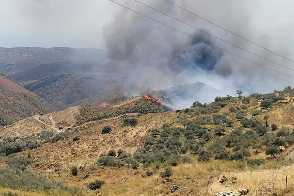 Σε ύφεση η φωτιά στα Χανιά – Εκκενώθηκε χωριό στη Νάξο