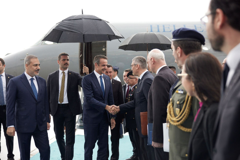 Έφτασε στην Άγκυρα ο Κυριάκος Μητσοτάκης - Σε λίγο η συνάντηση με Ταγίπ Ερντογάν