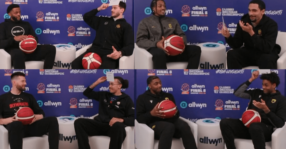 Allwyn Final 8: οι παίκτες των πρώτων προημιτελικών περιγράφουν συμπαίκτες τους σε 24 δευτερόλεπτα (video)
