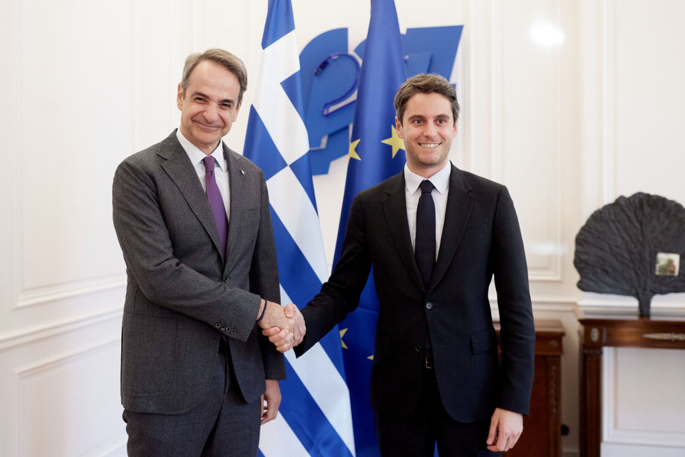Συνάντηση του Κυριάκου Μητσοτάκη με τον πρώην πρωθυπουργό της Γαλλίας, Γκαμπριέλ Ατάλ - Τι συζήτησαν