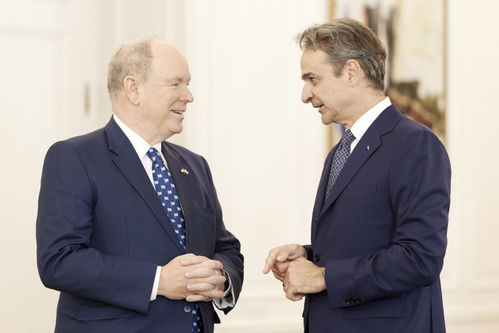 Με τον Πρίγκιπα Αλβέρτο Β’ του Μονακό συναντήθηκε ο Κυριάκος Μητσοτάκης - Τι συζήτησαν (video & photos)