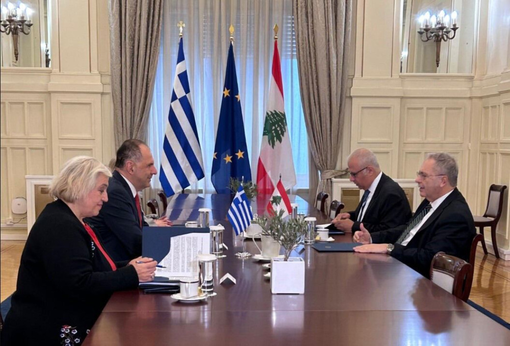 Συνάντηση Γιώργου Γεραπετρίτη με τον αντιπρόεδρο του Λιβάνου