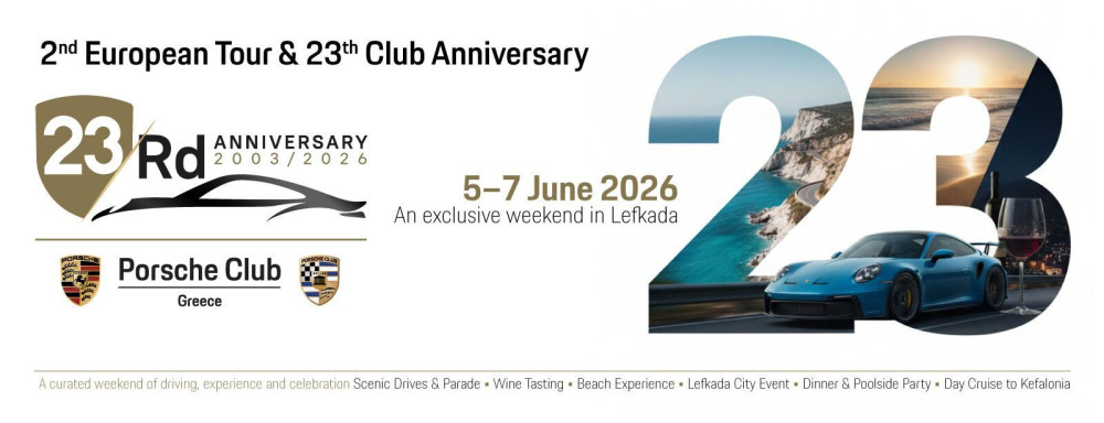 Porsche Club Ελλάδος: 23 χρόνια δράσης με διεθνή εμβέλεια και στρατηγικό κοινωνικό αποτύπωμα