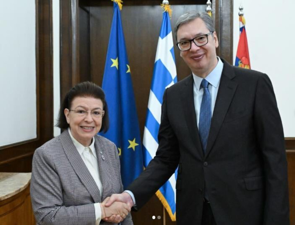 Σερβία: συνάντηση της Λίνας Μενδώνη με τον Αλεξάνταρ Βούτσιτς