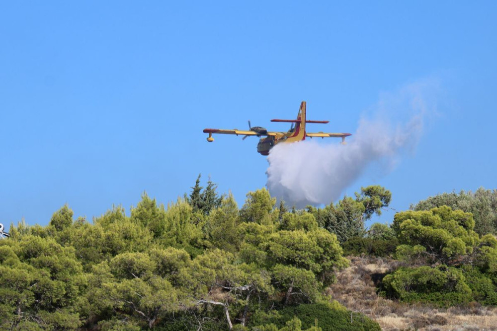 Φωτιά στη Μακρυκάπα Εύβοιας - 112 για εκκένωση(video)
