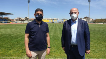 Επίσκεψη Αυγενάκη στο δημοτικό στάδιο Καρδίτσας