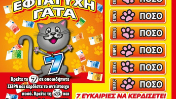 Δεύτερη ευκαιρία για κέρδη έως και 1.000.000 ευρώ από τα νέα ΣΚΡΑΤΣ «ΕΦΤΑΤΥΧΗ ΓΑΤΑ»