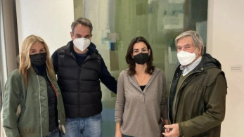 Μητσοτάκης και Μαρέβα στην Πινακοθήκη του δήμου Αθηναίων