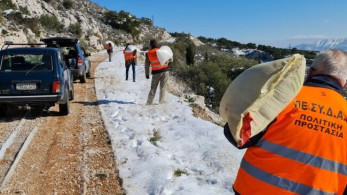Ρίψεις τροφών για τα ζώα στο όρος Αιγάλεω