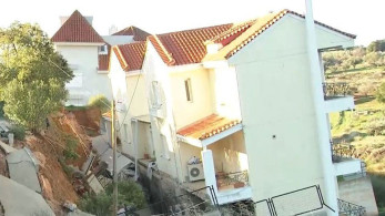Καθίζηση τριών σπιτιών στην περιοχή του νέου Βουτζά προκάλεσαν οι τελευταίες βροχές