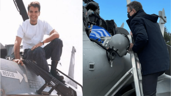 O Μητσοτάκης στο cockpit μαχητικού 30 χρόνια πριν τα Rafale