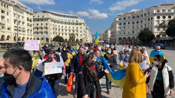 Θεσσαλονίκη: Αντιπολεμική διαμαρτυρία Ουκρανών