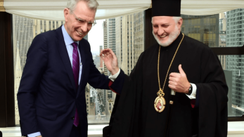Ο Αρχιεπίσκοπος Αμερικής Ελπιδοφόρος συναντήθηκε με τον Τζέφρι Πάιατ