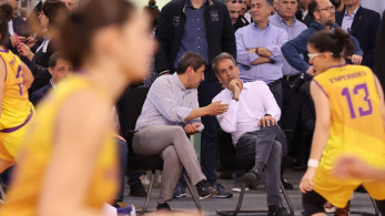 Μητσοτάκης – Αυγενάκης στο «Δύο Αοράκια», για το Πανελλήνιο Πρωτάθλημα Μπάσκετ Νεανίδων (Φωτό)