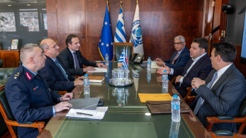 Συνάντηση εργασίας του υπουργού Γιάννη Οικονόμου με τον Πρέσβη των Η.Π.Α. Γιώργο Τσούνη