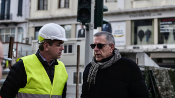 Αυτοψία του υφυπουργού Υποδομών Νίκου Ταχιάου σε έργα του Σιδηροδρομικού Σταθμού Αθηνών