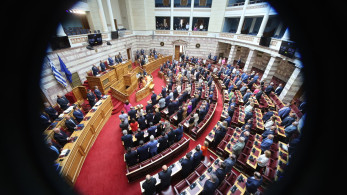 Σε χαλαρή κουβέντα με τους δημοσιογράφους οι πολιτικοί αρχηγοί