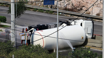 Ανατράπηκε βυτιοφόρο στη Λεωφόρο Σχιστού - Φόβοι για διαρροή υγραερίου