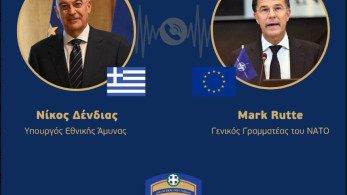 Τηλεφωνική επικοινωνία Δένδια με τον ΓΓ του ΝΑΤΟ Μάρκ Ρούτε