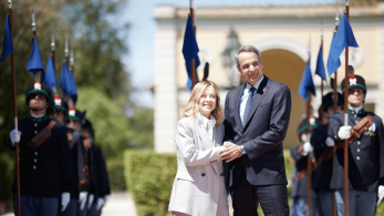 Σε εξέλιξη η συνάντηση Μητσοτάκη - Μελόνι στη Ρώμη - Άμυνα και μεταναστευτικό στο επίκεντρο