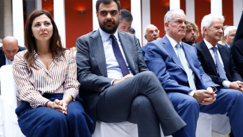 Κώστας Τασούλας, Σοφία Ζαχαράκη και Παύλος Μαρινάκης στην απονομή βραβείων δημοσιογραφίας «Μπότση»