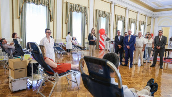 Εθελοντική αιμοδοσία στο Προεδρικό Μέγαρο  για την Παγκόσμια Ημέρα Εθελοντή Αιμοδότη