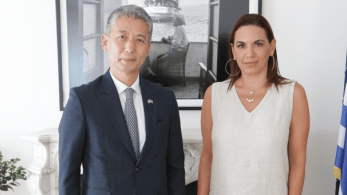 Συνάντηση της Όλγας Κεφαλογιάννη με τον πρέσβη της Νότιας Κορέας