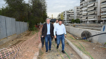 Μοσχάτο-Ταύρος: αυτοψία Χαρδαλιά στα έργα για την αντιπλημμυρική διευθέτηση του Ιλισσού