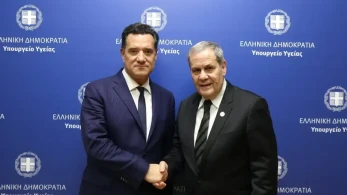 Συνάντηση του Άδωνι Γεωργιάδη με τον νεοεκλεγέντα πρόεδρο του ΠΙΣ Κωνσταντίνο Κουτσόπουλο