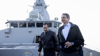 Κυριάκος Μητσοτάκης και Νίκος Χριστοδουλίδης στη φρεγάτα «Κίμων» - «Κάνουμε το καθήκον μας» (photos)