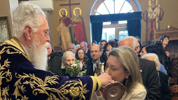 Χριστίνα Αλεξοπούλου: στην αρτοκλασία της Ένωσης Καλαβρυτινών της Αθήνας προς τιμήν του Αγίου Αλεξίου