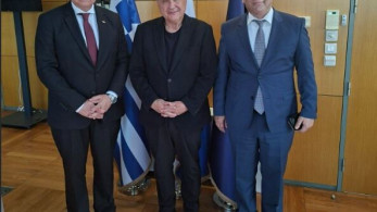 Συνάντηση του Στέλιου Αγγελούδη με τον πρέσβη της Αρμενίας