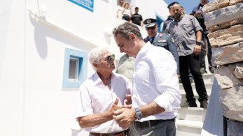 Ο Κυριάκος Μητσοτάκης επισκέφτηκε στο Αγαθονήσι την κ. Μαρουδιώ, ηλικίας 102 ετών