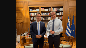 Ο Κυριάκος Μητσοτάκης συναντήθηκε με τον βουλευτή Αιτωλοακαρνανίας Θανάση Παπαθανάση
